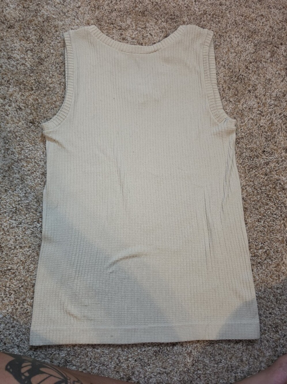 BKE Cream Ribbed Tank Top - Picture 4 of 4